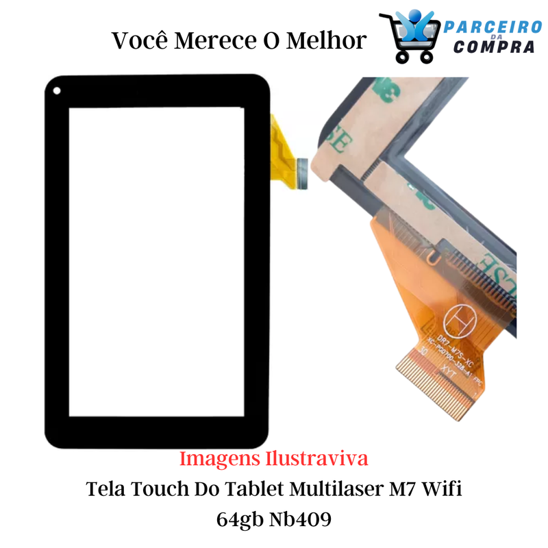 Tela Touch Compatível Tablet Multilaser M7 Wifi 64gb Nb409 Imperdível!!!