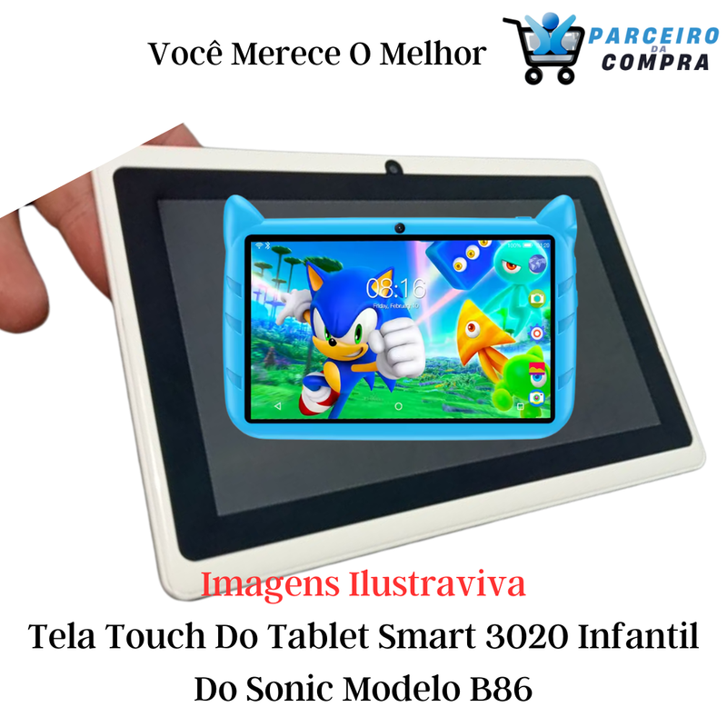 Tela Touch Toque Compatível Smart 3020 Infantil Do Sonic Modelo B86 Oferta